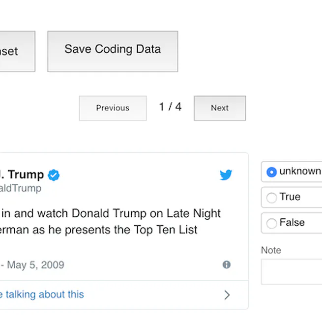 TweetCoding: Display tweets embedded in coding form for analysis